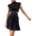 thumbnail image 1 of B91xZ Robe de Printemps Été pour Femmes Longue Robe Décontractée Longue Élégante Sans Manches Col Rond Bodycon Maxi Robes, Noir TG, 1 of 5