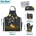 thumbnail image 3 of Butterflies Fly From Bottle 5 Pcs Kitchen Set Heat Resistant Oven Mitts and Non-Slip Pot Holders with Adjustable Cooking Apron, 3 of 6