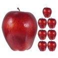 thumbnail image 1 of Shisuyan 8pcs Artificial Lifelike Simulation Apples Decorative Fake Apples Lifelike Fruits Model For Kitchen Thanksgiving Party Decoration, 1 of 8