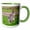 Green/White, variant on 3drose, Grey Kangaroos, Queensland, Australia - Au01 Mgl0068 - Miva Stock, 11oz Two-tone Black Mug