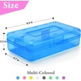 thumbnail image 6 of Plastic Pencil Box, Large Capacity Clear Pencil Case, 1 Pack Hard Pencil Case, Clear Crayon Box with Snap-tight Lid Stackable Design, Plastic Storage Box for Office Supplies, Transparent, 6 of 9