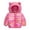 Red, variant on Girl Winter Coat Winter Down Coats for Kids Baby Girls Light Puffer Padded Jacket Bear Hoods Infant Outerwear(Red,18-24 Months)