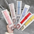 thumbnail image 4 of 44mm serie 654SE S M Adecuado Compatible con vidrio templado + cubierta + correa Compatible con Apple Watch Band Case 44mm 41mm 45mm 40mm 38mm 42mm Pulsera de silicona Iwatch Seri, 4 of 5