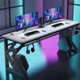 thumbnail image 4 of Modern Carbon Fiber Desktop Computer Desk for Office Furniture Internet Cafe Double Gaming Table Home Office Computer Table Z My Lux Decor Round, 4 of 30