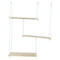 thumbnail image 6 of WHAMVOX 1 Set Wood Wall Hanging Shelf Wood Floating Shelves Swing Rope Shelves Rustic Hanging Shelves Swing Shelf Wall Display Shelves For Living Room Bedroom, 6 of 8