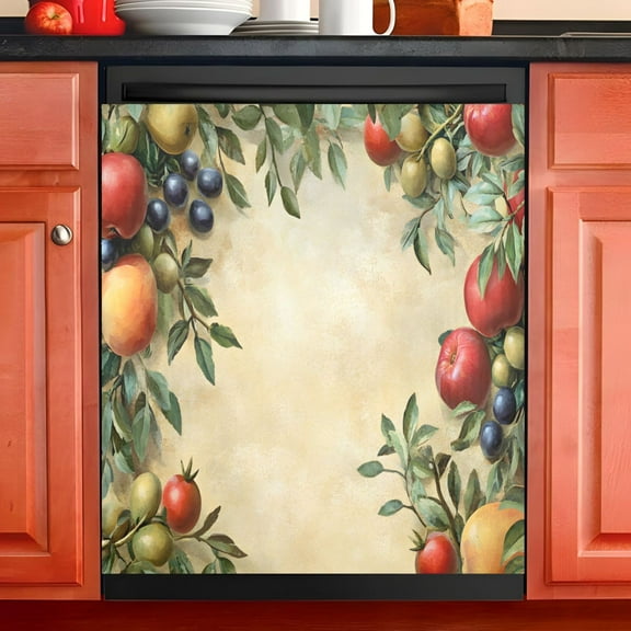 Ryvnso Grape Fruits Dishwasher Magnetic Refrigerator Magnet Cover Kitchen Home Decorative 23"x26"