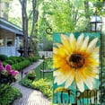 thumbnail image 4 of PHYHOO  Spring Summer Daisy Garden Flag Hello Sunshine Double Sided Small Burlap Seasonal Holiday Flag for Outside Yard Decoration White, 4 of 6