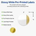 thumbnail image 3 of Avery 3" Diameter Labels, Gold Double-Dipped Edge, 60 ct, Glossy, Double Dipped Gold Edge, 3 of 10