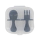 thumbnail image 4 of Grabease Juego de 2 Cubiertos Cuchara y Tenedor de Alimentación , 7+ Meses, Ergonómicas, Libre de BPA, Negro, 4 of 5