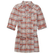 No Boundaries - Juniors Plaid Shirtdress