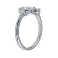 thumbnail image 2 of White Synthetic Opal Clear CZ Open Heart Ring Sterling Silver Size 6, 2 of 4