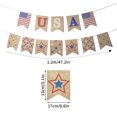 thumbnail image 3 of Independence Day Party Decorative Supplies Linen Swallowtail Banner With Jute Rope Veterans Memorial Banner, 7Th Of July Patriotic Party Decorations For Home Porch Yard Indoor, 3 of 7