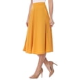 thumbnail image 2 of Women's Classic Pleated Midi Skirt Aline Flare for Everyday Elegance, 2 of 6