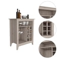 thumbnail image 6 of FM FURNITURE Future Engineered Wood Bar Cabinet For Living Room in Light Gray, 6 of 7