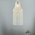 thumbnail image 3 of Modern Macrame Lamp Shade Handmade Tapestry Bohemian Chandelier Lampshade Pendant Light Cover for Dorm Living Room Nursery Wedding Decor Yuyangstore Pantalla Macramé, 3 of 8
