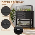 thumbnail image 5 of Panapinka 20-29 Gallon Aquarium Stand with Charging Station, 660LBS Heavy Duty Fish Tank Stand with Doors & Open Storage for Reptile Turtle Tank (Without Fish Tank), 5 of 8