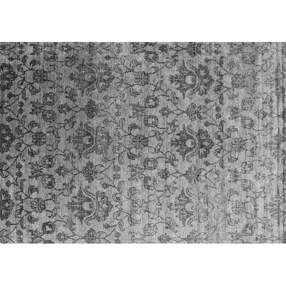 Ahgly Company Indoor Rectangle Abstract Gray Contemporary Area Rugs, 7' x 10'