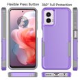 thumbnail image 4 of For Motorola Moto G Power 5G 2024 Case ,2 in 1 Phone Case for Moto G Power 5G 2024 6.7 inch ,Takfox Shockproof Protection Heavy Duty Armor Hard Plastic & Rubber Rugged Full Body Bumper Cover -Purple, 4 of 14