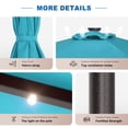 thumbnail image 6 of CHYVARY 10 x 6.5ft LED Outdoor Patio Umbrella Rectangular Outside Table Umbrella for Deck, Poolside and Patio, Lake Blue, 6 of 9