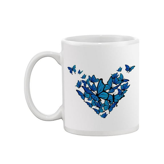 Butterflies Forming A Heart. Mug - SPIdeals Designs,