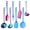 Colorful, variant on Stainless Steel Kitchen Utensil Set -8 Cooking Utensils, Colorful Titanium Plated Set Kitchen Tools Gadgets Cake Shovels/Plain Spatula, Potato Masher, Spoon, Slotted Spoon-Rainbow Color