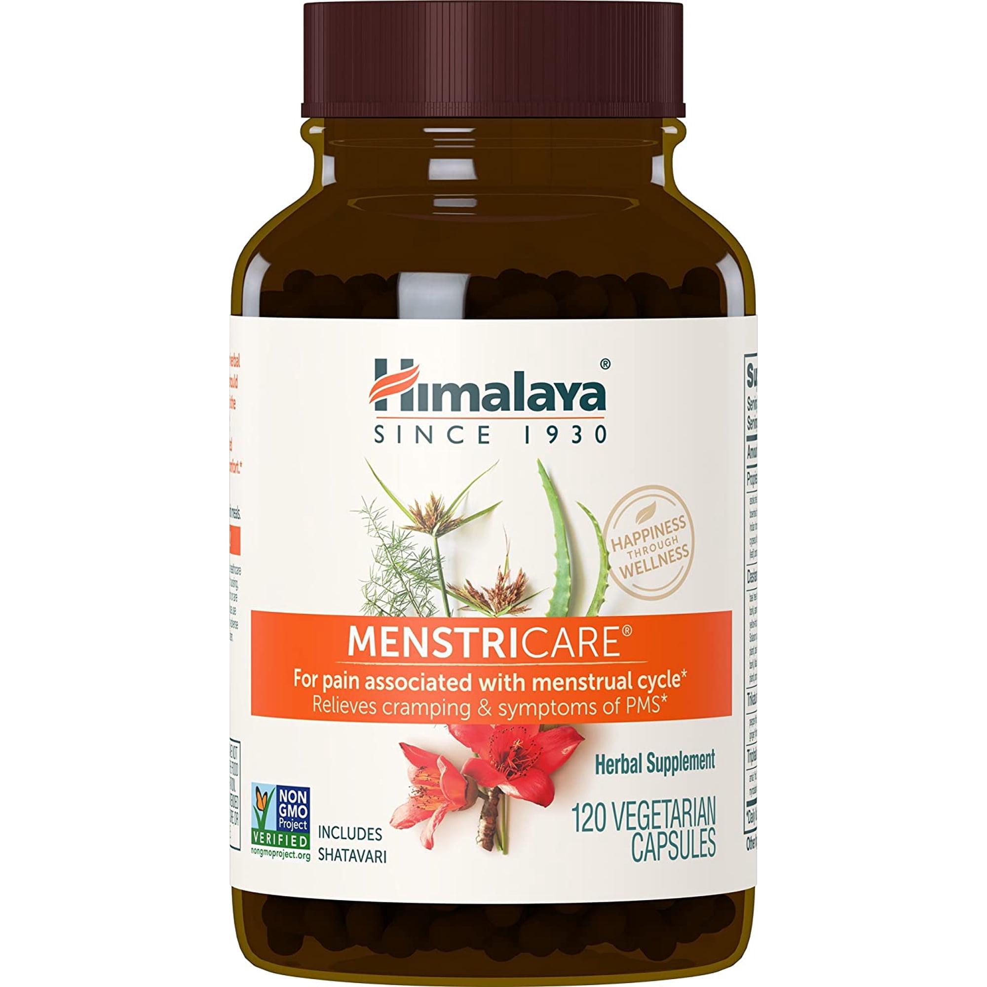 Himalaya MenstriCare for PMS, Menstrual Cramp Relief & Women's Health, 120 Capsules