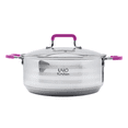 thumbnail image 4 of Ollas de Acero Inoxidable UYO KITCHEN con Mango y Asa de Silicón rosa Unitalla, 4 of 9