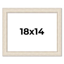 18x14 Frame White Real Wood Picture Frame Width 1.75 inches | Interior Frame Depth 0.5 inches |