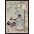 thumbnail image 3 of Tsukioka Yoshitoshi 11x14 Black Modern Framed Museum Art Print Titled - Yuga Dan Noryo Zu (1880), 3 of 5