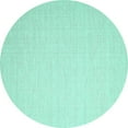 thumbnail image 1 of Ahgly Company Indoor Round Abstract Turquoise Blue Contemporary Area Rugs, 8' Round, 1 of 4