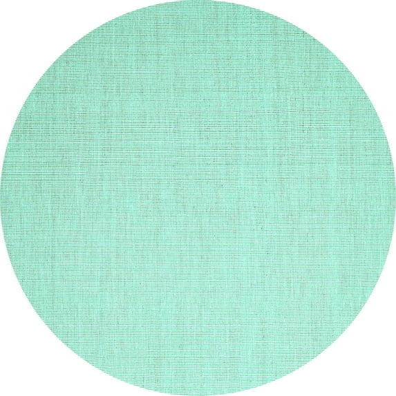 Ahgly Company Indoor Round Abstract Turquoise Blue Contemporary Area Rugs, 8' Round
