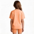 thumbnail image 4 of CCRFTGI 250th Anniversary Summer Outfits for Kids Girls Size 8 2 Piece Outfits Patriotic 250th anniversary usa Clothing Sets Tee Top and Shorts July 4th Celebration Lounge Set Orange 11-12 Years, 4 of 5