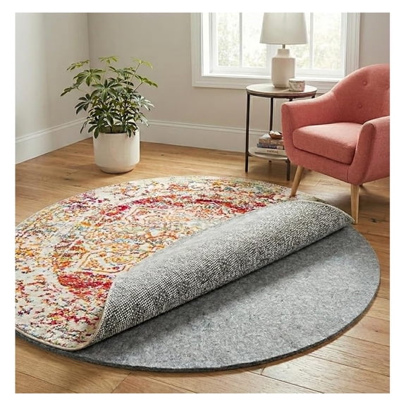 Rugpads - 7' 10" Round Everyday Performance Rug Pad 1/4" Thick Felt & Non-Slip Backing Perfect for Any Flooring Surface
