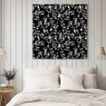 thumbnail image 4 of Black Botanical Wall Art Painting on Canvas, Pastoral Spring Floral Classic Black Canvas Art Home Prints Wall Art Framed Modern Artwork for Living Room Bedroom Wall Decor 16x16in, 4 of 9