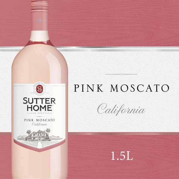 Sutter Home Pink Moscato Pink Wine, 1.5L Wine Bottle