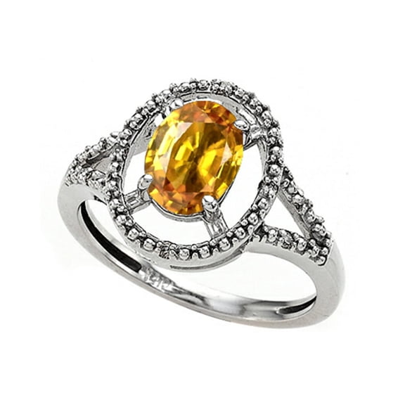 Tommaso Design� Oval 8x6mm Genuine Citrine Ring