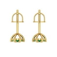 thumbnail image 4 of 0.28Ct Brilliant Round Cut Studs Emerald 14K Yellow Solid Solid Gold Everyday Dainty Earrings Screw Back, 4 of 7