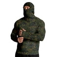 thumbnail image 3 of Havenx Upf 50+ Fishing Shirts for Men Camo Long Sleeve Hoodie with Mask Hooded Uv Upf 50+ Rash Guard Sun Protection Casual Summer Lightweight Athletic Workout Shirt Rash Guard,Camouflage Green 3XL, 3 of 6