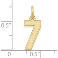 thumbnail image 4 of Solid 10k Yellow Gold Small Satin Number 7 Charm - 18mm, 4 of 6