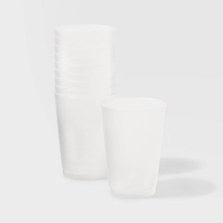 10ct 12.3 fl oz Clear Reusable Cups