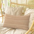 thumbnail image 4 of Brown Wood Grain Pillow Covers, Linen Long Throw Pillow Case, Retro Western Farmhouse Wooden Board Holiday Pillow Protector Decorative Cushion Cover for Living Room/Bedroom 12" x 20", 4 of 8