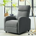 thumbnail image 3 of Homall Fabric Recliner Chair Adjustable Modern Home Theater Seating Single Recliner Sofa Living Room Armrest Chair With Thick Cushion, 3 of 7