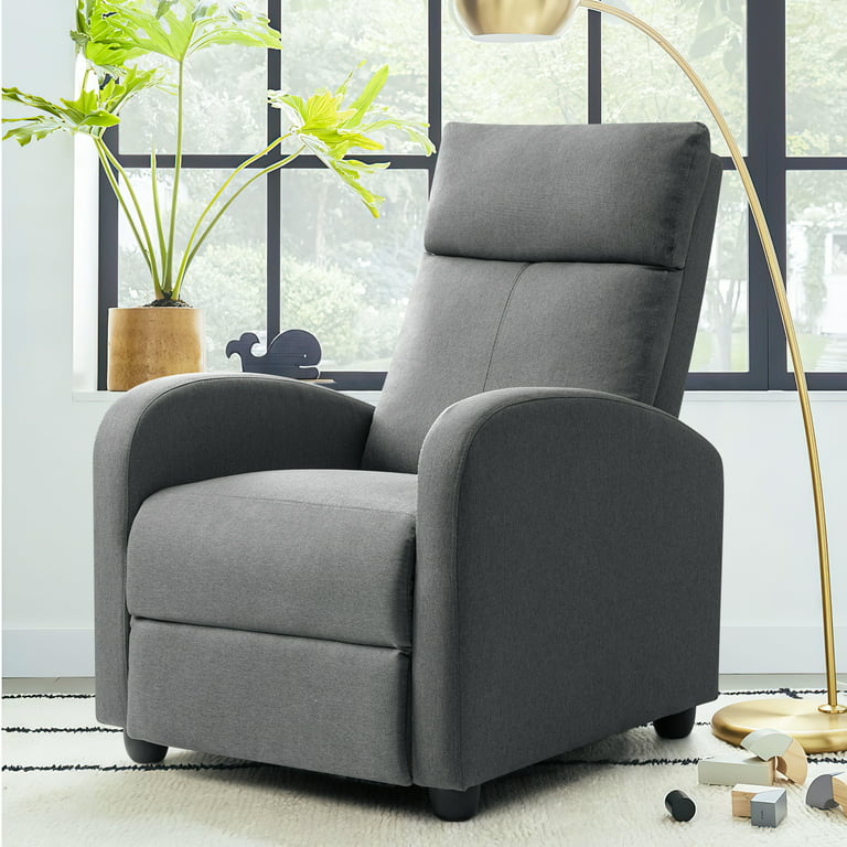 Upholstered Recliner Chair Adjustable Home Theater Seating with