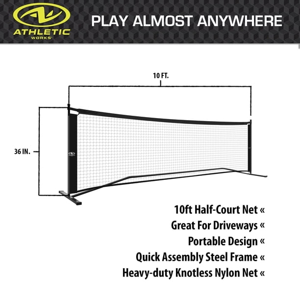 Athletic Works Easy Set up Half-Court Portable Pickleball Net