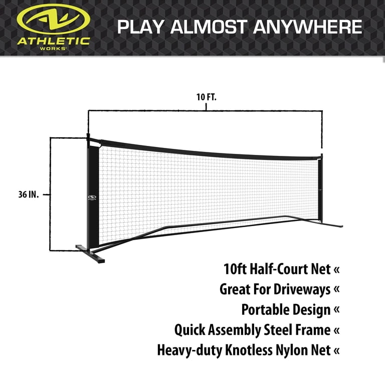 Athletic Works 10ft Portable Pickleball Half-Court Net photo 2
