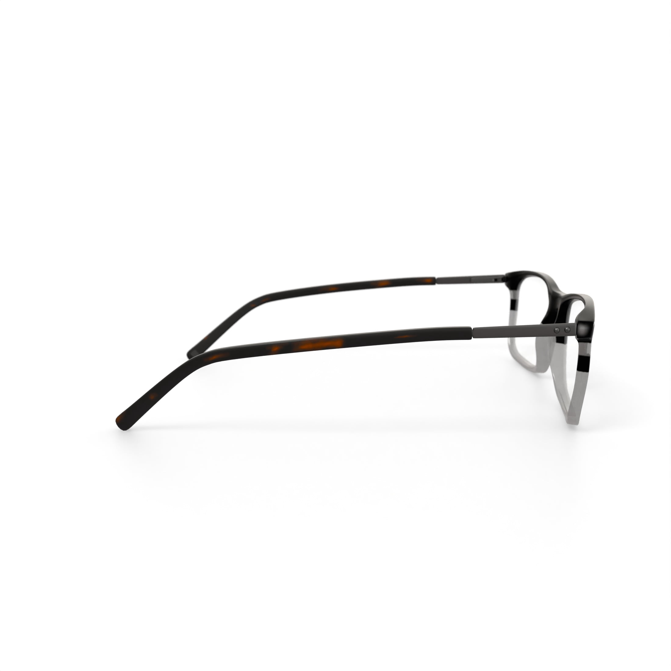 Randy Jackson Men's 1935 Rectangular Prescription Eyeglasses with Case, Gray/Crystal
