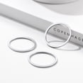 thumbnail image 4 of Clearance Rings for Women Stainless Steel 1mm Rings Simple Ring for Men Wedding Band Couples Birthday Valentine's Day Jewelry, Size 4-10, 4 of 5