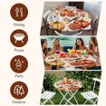 thumbnail image 7 of Fall Pumpkins Round Tablecloth, Fitted Table Cover with Elastic for 55"-60" Round Tables, Thanksgiving Flowers Vintage Leaves Birds Table Cloth Outdoor Indoor Dinning Party Waterproof Tablecloths, 7 of 7