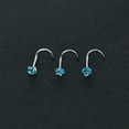 thumbnail image 6 of K-KED Punk Zircon Nose Stud Surgical Steel Nose Ring Lip Rings Body Piercing Jewelry~-11, 6 of 9
