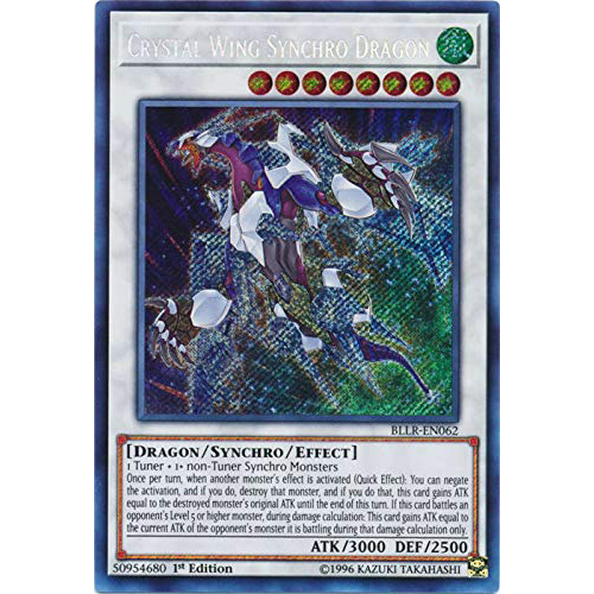 Yu Gi Oh Crystal Wing Synchro Dragon Bllr En062 Secret Rare 1st Edition Battles Of Legend Lights Revenge Walmart Canada Yu Gi Oh Crystal Wing Synchro Dragon Bllr En062 Secret Rare 1st Edition Battles Of Legend Lights Revenge Walmart Canada